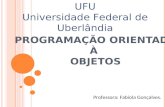 PROGRAMAÇÃO ORIENTADA À OBJETOS Professora: Fabíola Gonçalves. UFU Universidade Federal de Uberlândia.