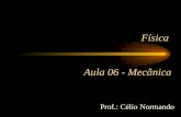 Física Aula 06 - Mecânica Prof.: Célio Normando. Assunto: Cinemática - Grandezas Cinemáticas - Posição – Deslocamento – Velocidade.
