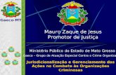 Gaeco-MT Jurisdicionalização e Gerenciamento das Ações no Combate às Organizações Criminosas Gaeco – Grupo de Atuação Especial Contra o Crime Organizado.