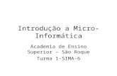 Introdução a Micro-Informática Academia de Ensino Superior – São Roque Turma 1-SIMA-6.