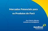 Título da apresentação Mercados Potenciais para os Produtos do Pará Ana Vitória Alkmim Unidade de Inteligência.