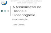 A Assimilação de Dados e Oceanografia Uma introdução. Jairo Gomes. INSTITUTO NACIONAL DE PESQUISAS ESPACIAIS MESTRADO EM METEOROLOGIA.