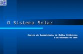 O Sistema Solar Centro de Competência da Malha Atlântica 6 de Dezembro de 2005.