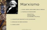 Arnaldolemos@uol.com.br Marxismo 1. KARL MARX (1818-1883) VIDA E OBRAS 2. FONTES DO MARXISMO DIALÉTICA SOCIALISMO ECONOMIA POLÍTICA 3. CONCEPÇÃO MARXISTA.