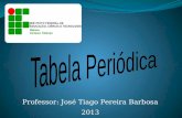 Professor: José Tiago Pereira Barbosa 2013. Classificação dos Elementos Químicos (O Primeiro Elemento) Ao lado, o fósforo (P). Primeiro elemento a ser.