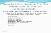 Fundação Universidade de Brasília Universidade de Brasília Carreira Docente. BASE LEGAL QUE REGULAMENTA A CARREIRA DOCENTE: DECRETO N O 94.6641987 – PLANO.