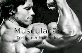 Musculação Treinamento levado a sério. Musculação A musculação é um tipo de exercício resistido, com variáveis de carga, amplitude, tempo de contração.