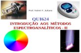 Prof. Valmir F. Juliano INTRODUÇÃO AOS MÉTODOS ESPECTROANALÍTICOS - II QUI624.