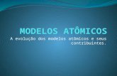 A evolução dos modelos atômicos e seus contribuintes.