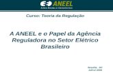 Curso: Teoria da Regulação A ANEEL e o Papel da Agência Reguladora no Setor Elétrico Brasileiro Brasília - DF Julho/ 2008.