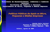 Goiânia, agosto de 2009 Políticas Públicas de Apoio as Micro, Pequenas e Médias Empresas Ministério do Desenvolvimento, Indústria e Comércio Exterior Secretaria.