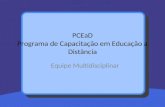 PCEaD Programa de Capacitação em Educação a Distância Equipe Multidisciplinar.