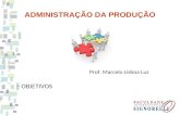 ADMINISTRAÇÃO DA PRODUÇÃO Prof. Marcelo Lisboa Luz - OBJETIVOS.