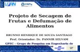 Projeto de Secagem de Frutas e Defumação de Alimentos BRUNNO HENRIQUE DE SOUZA SANTIAGO Prof. Orientador: Dr. PANNIR SELVAM GPEC – Grupo de Pesquisa em.