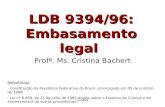 LDB 9394/96: Embasamento legal Profª. Ms. Cristina Bachert Referências: - Constituição da República Federativa do Brasil, promulgada em 05 de outubro de.