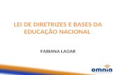LEI DE DIRETRIZES E BASES DA EDUCAÇÃO NACIONAL FABIANA LAGAR.