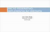 Luiz Carlos Hauly Deputado Federal PSDB-PR PACTO FEDERATIVO: IMPLEMENTAÇÃO IMEDIATA.