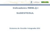 Indicadores RBMLQ-I SUDESTE/SUL Sistema de Gestão Integrada-SGI.