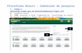 Plataforma Brasil – Submissão de pesquisa 1 - //aplicacao.saude.gov.br/plataformabrasil/login.jsf.