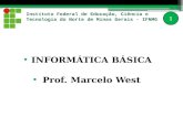 Instituto Federal de Educação, Ciência e Tecnologia do Norte de Minas Gerais - IFNMG INFORMÁTICA BÁSICA Prof. Marcelo West.