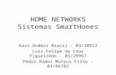 HOME NETWORKS Sistemas SmartHomes Davi Anders Brasil - 03/10913 Luis Felipe da Cruz Figueiredo - 03/29967 Pedro Ramos Mateus Filho – 03/86782.