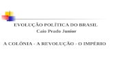 EVOLUÇÃO POLÍTICA DO BRASIL Caio Prado Junior A COLÔNIA - A REVOLUÇÃO - O IMPÉRIO.