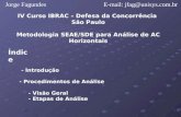 Jorge FagundesE-mail: jfag@unisys.com.br IV Curso IBRAC – Defesa da Concorrência São Paulo Metodologia SEAE/SDE para Análise de AC Horizontais Índice -