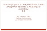 Bill Hanson, PhD College Of Business Anderson University Liderança para a Complexidade: Como prosperar durante a Mudança e Incerteza.
