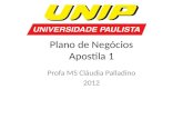 Plano de Negócios Apostila 1 Profa MS Cláudia Palladino 2012.