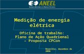 Medição de energia elétrica Oficina de trabalho: Plano de Ação Quadrienal – Proposta CPCon Brasília, dezembro de 2006.