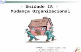 1 - Unidade IA - Mudança Organizacional ADM003 – Teoria Geral das Organizações III Professora Michelle Luz.