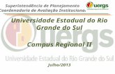 Universidade Estadual do Rio Grande do Sul Campus Regional II Julho/2013 Superintendência de Planejamento Coordenadoria de Avaliação Institucional.