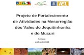 Ministério da Integração Nacional Projeto de Fortalecimento de Atividades na Mesorregião de Atividades na Mesorregião dos Vales do Jequitinhonha dos Vales.