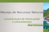 Manejo de Recursos Naturais CONSERVAÇÃO DE POPULAÇÕES E COMUNIDADES Prof. Fernando Pires.