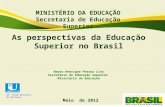 MINISTÉRIO DA EDUCAÇÃO Secretaria de Educação Superior As perspectivas da Educação Superior no Brasil Amaro Henrique Pessoa Lins Secretário de Educação.