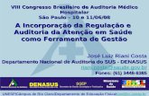 José Luiz Riani Costa Departamento Nacional de Auditoria do SUS - DENASUS riani.costa@saude.gov.br Fones: (61) 3448-8385 VIII Congresso Brasileiro de Auditoria.