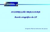 A EXPRESSÃO BRASILEIRA Acordo ortográfico da LP Virgínia Maria Antunes de Jesus.