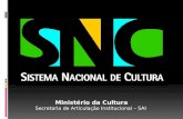 Ministério da Cultura Secretaria de Articulação Institucional – SAI.