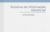1 Sistema de Informação Gerencial e-business. 2 Arquitetura de Aplicações e-Business.