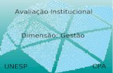 Avaliação Institucional CPA Dimensão: Gestão UNESP.