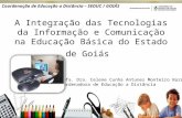 A Integração das Tecnologias da Informação e Comunicação na Educação Básica do Estado de Goiás Profa. Dra. Celene Cunha Antunes Monteiro Barreira Coordenadora.