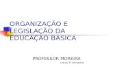 ORGANIZAÇÃO E LEGISLAÇÃO DA EDUCAÇÃO BÁSICA PROFESSOR MOREIRA Letras 5º semestre.