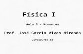 Física I Aula 6 – Momentum Prof. José Garcia Vivas Miranda vivas@ufba.br.
