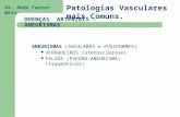 Patologias Vasculares mais Comuns. ANEURISMAS (SACULARES e FUSIFORMES)  VERDADEIROS (aterosclerose)  FALSOS (PSEUDO-ANEURISMA) (traumáticos) Dr. Abdo.