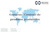 Compras - Controle de produtos produzidos IdentificaçãoCOM_015 Data Revisão15/10/2013.