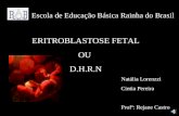 Escola de Educação Básica Rainha do Brasil ERITROBLASTOSE FETAL OU D.H.R.N Natália Lorenzzi Cintia Pereira Profª: Rejane Castro.