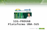 SIG-PROVAB Plataforma UNA-SUS. Objetivo • agrupar e sintetizar os dados das operações do PROVAB para facilitar tomada de decisão pelos gestores da Programa;
