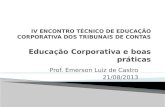 Prof. Emerson Luiz de Castro 21/08/2013.  Bacharel em Direito  Advogado  Especialista em Direito de Empresa  Especialista em Gestão Educacional
