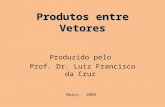 Produtos entre Vetores Produzido pelo Prof. Dr. Luiz Francisco da Cruz Março - 2009.