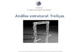 Análise estrutural: Treliças Fontes: Todas as figuras contidas nesta apresentação são de autoria de terceiros, utilizadas para fins didáticos.